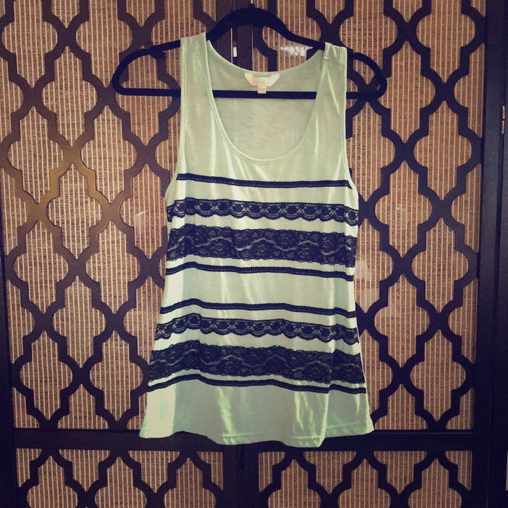 Teal Lace Tank